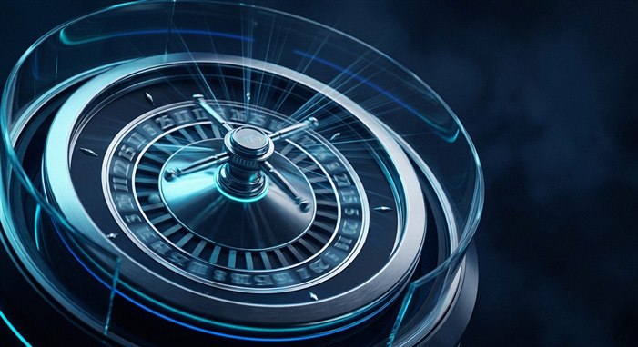 Casino gaming floor with cards and chips